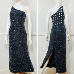 Scala NWT sequin silk mermaid dress woman’s junior medium